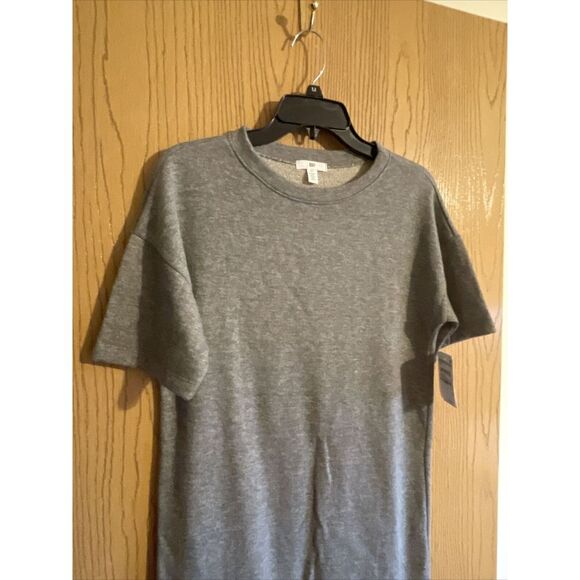 Women's BP T-Shirt Dress Terry Cloth Swim Suit Cover-up Gray Size XS - Picture 2 of 5
